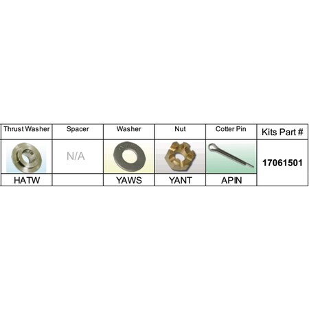 Solas Fixed Hub Propeller Hardware Kit - Honda, Type A 17061501
